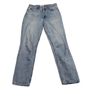 AGOLDE Jeans Women's 28 FEN 100% Cotton High Waisted Relaxed Light Wash